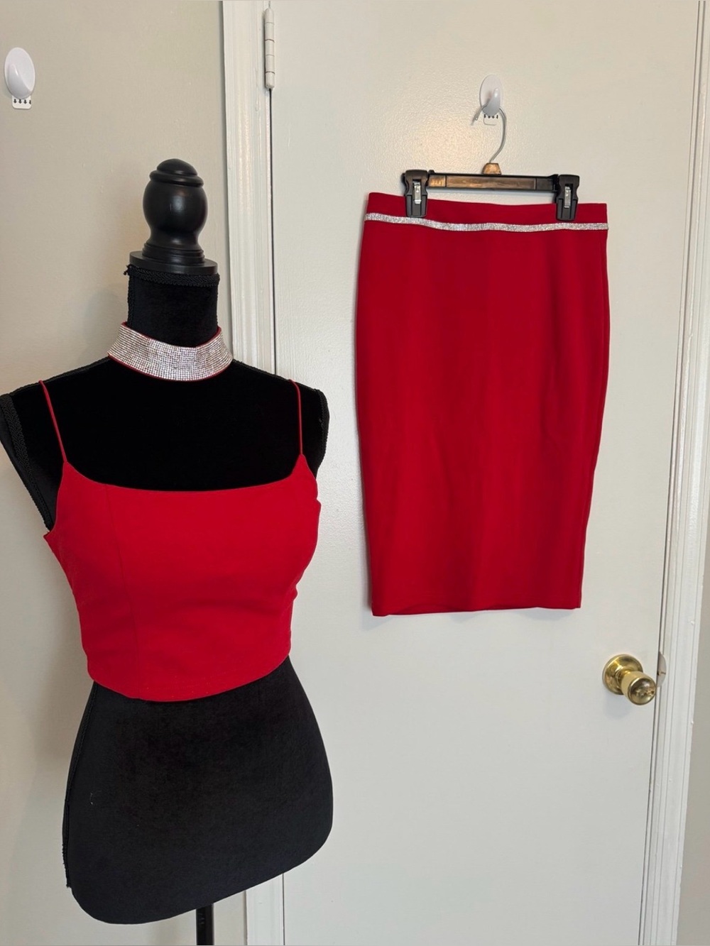 Red Two Piece Set outfit Size Small